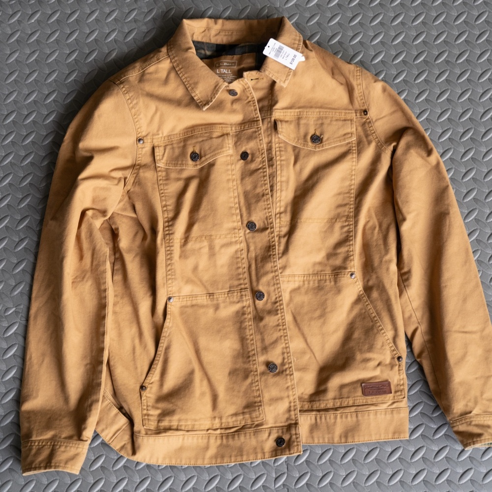 Men's BeanFlex Utility Trucker Jacket, Large Tall, Tan